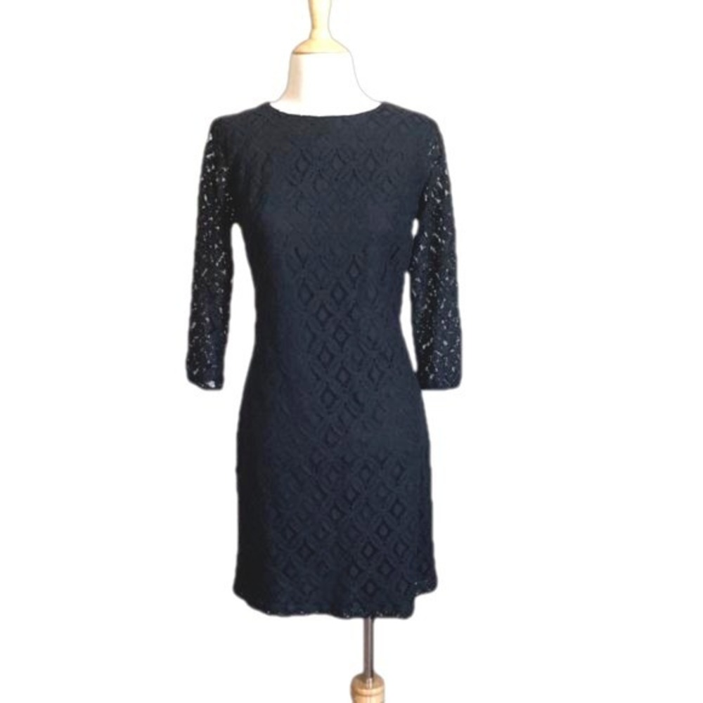 AMANDA‎ UPRICHARD Med Black Lace Sheath Cocktail Dress Feminine Goth Whimsigoth